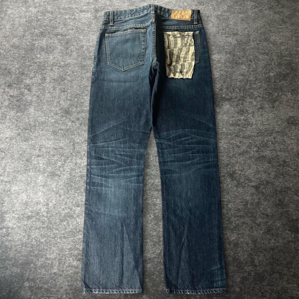 Norman Russell Mens 33 Selvedge Denim Jeans Handmade USA Redline Button Fly